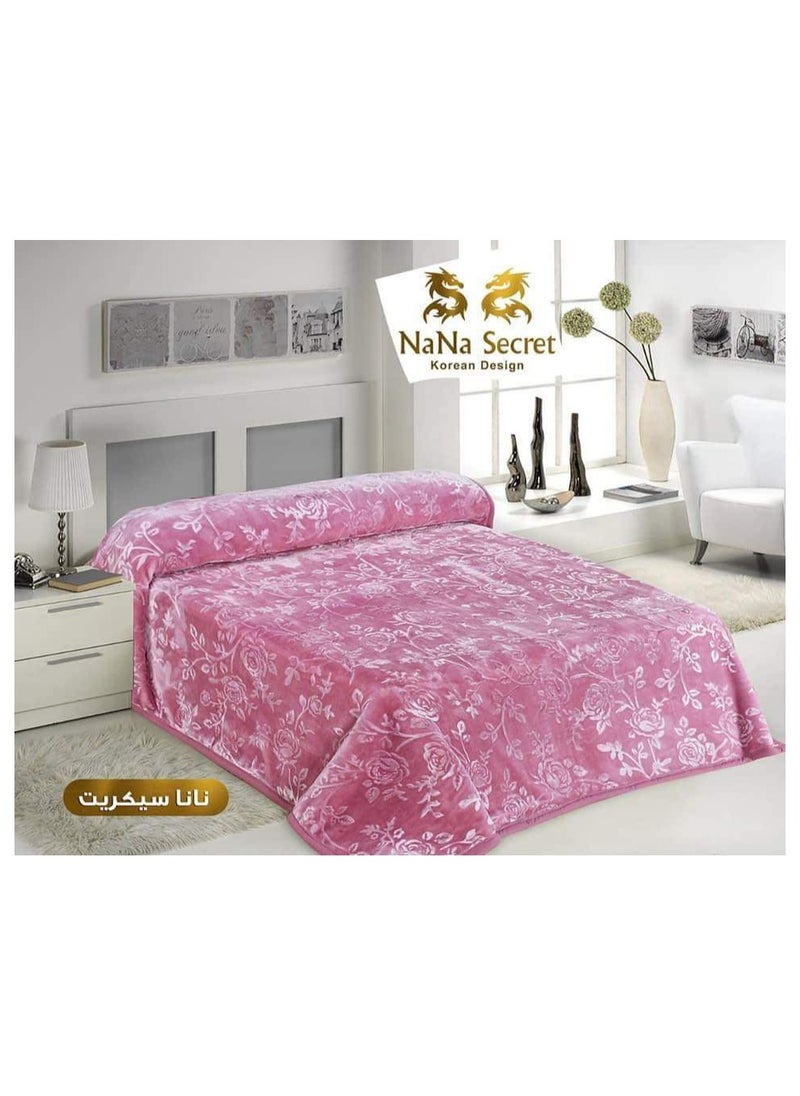 نانا سيكريت - بطانية طبقتين 6 كيلوجيرام حفر ليزير تصميم كوري - Image 1