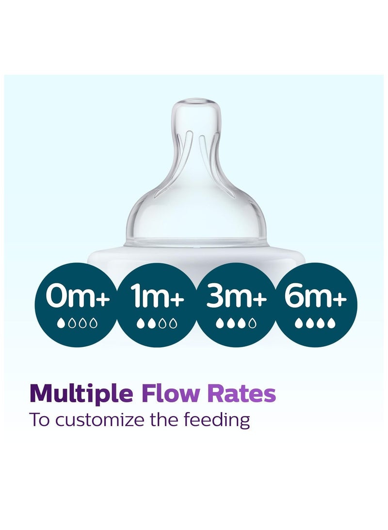 فيليبس زجاجة فيليبس المضادة للمغص من أفنت، 260 مل (عبوة مزدوجة) باللون الأبيض - SCF813/20 - Image 5