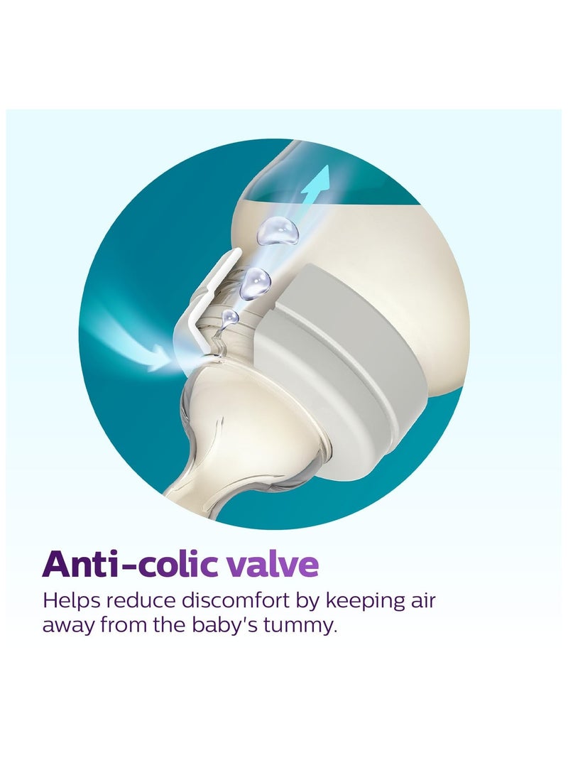 فيليبس زجاجة فيليبس المضادة للمغص من أفنت، 260 مل (عبوة مزدوجة) باللون الأبيض - SCF813/20 - Image 3