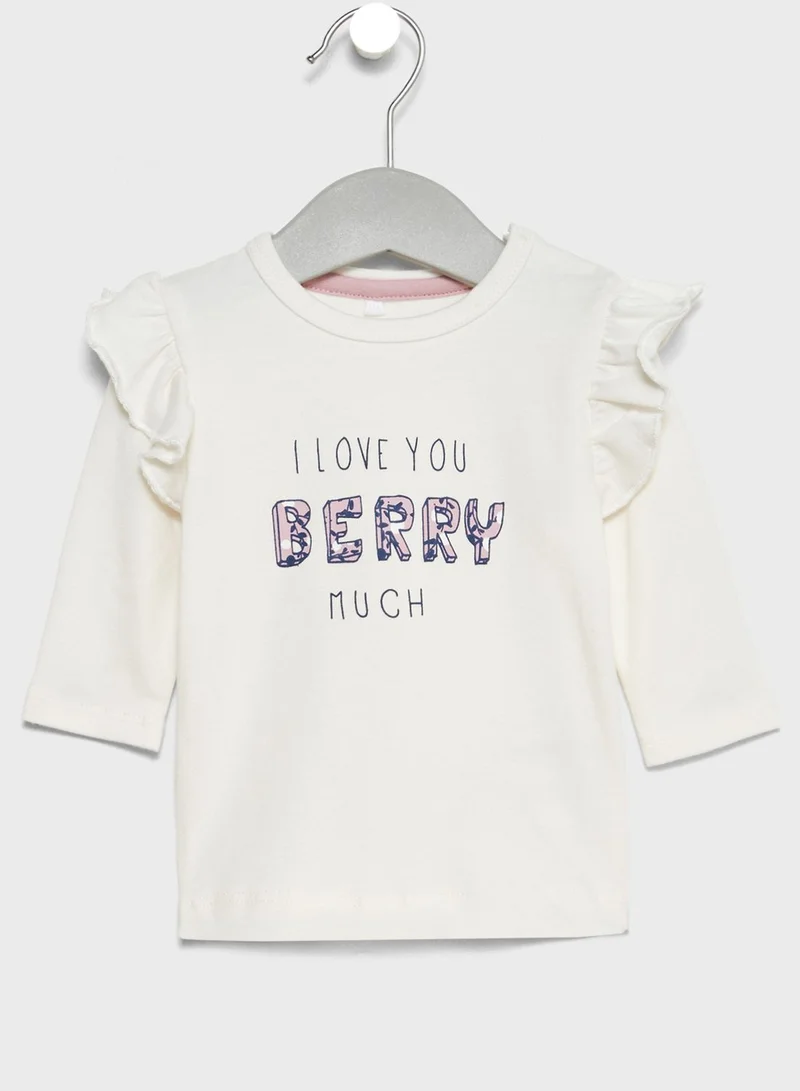 NAME IT Infant Ruffle Detail Top