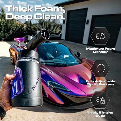 BLACKLINE ULTRA Series Foam Cannon 30 Adjustable Snow Foam Lance for Pressure Washer HeavyDuty Car Wash Foam Cannon with 14 Quick Connect Wide Mouth Bottle HighOutput Thick Foam Spray - Image 3