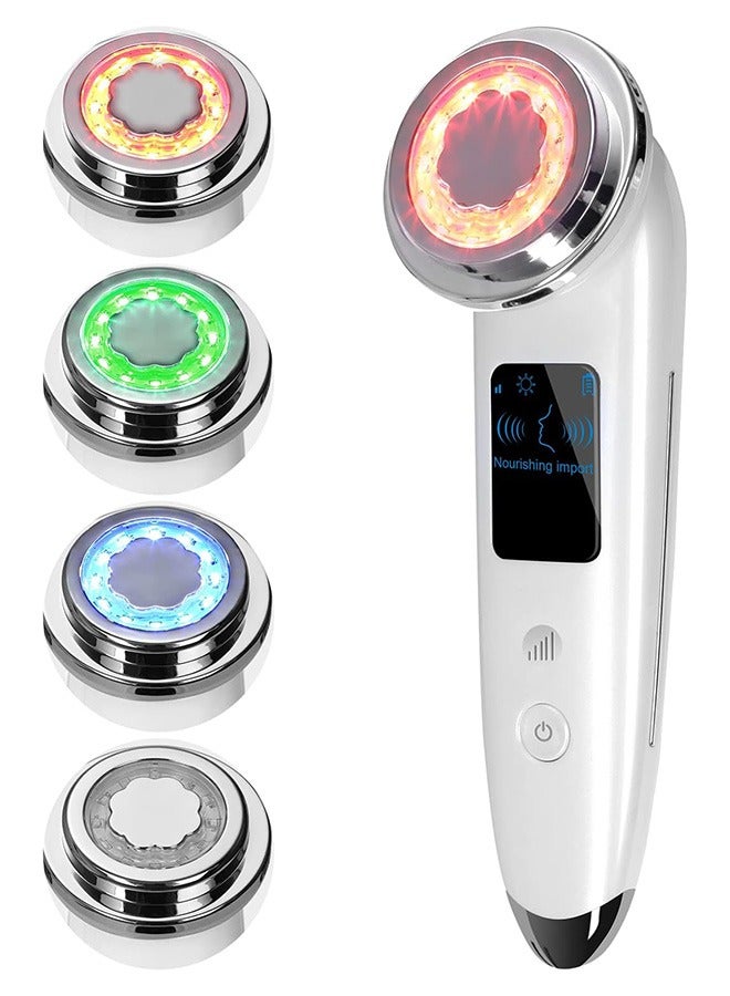 Hihonor Face Massager, Electric Face Skin Tightening Machine 4 in 1 Facial Massager, High Frequency Facial Machine for Women, Girl(white) - Image 1