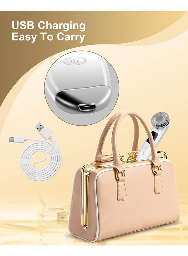 Hihonor Face Massager, Electric Face Skin Tightening Machine 4 in 1 Facial Massager, High Frequency Facial Machine for Women, Girl(white) - Image 5