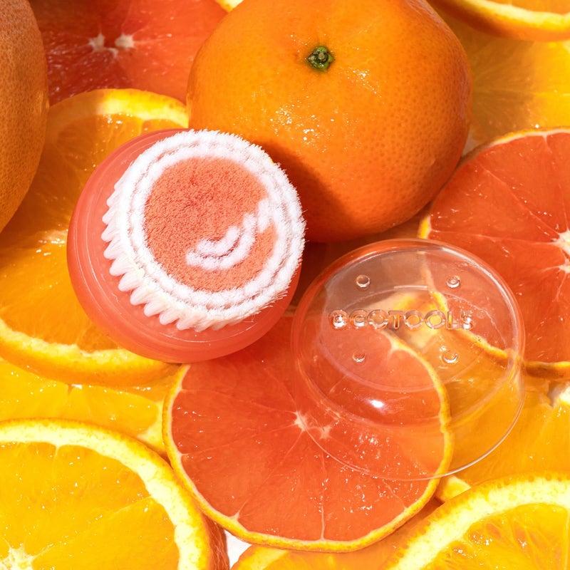 EcoTools Mini Facial Cleansing Brush, Infused with Citrus, Boosts Collagen, Safe for Sensitive Skin, Exfoliates & Clean Pores, Travel Sized, Ecofriendly, Vegan & Cruelty-Free, 2 Count - Image 5