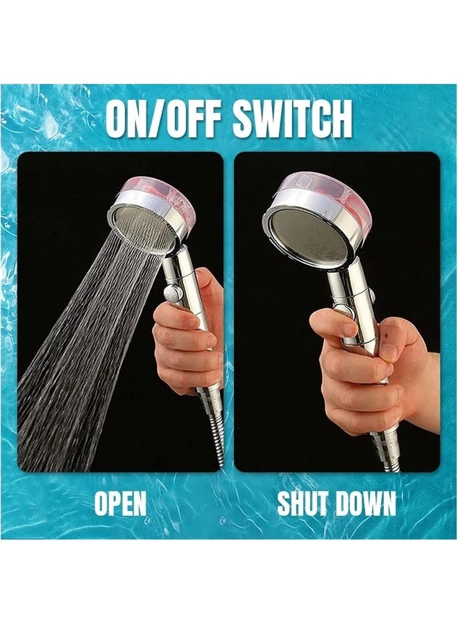 XMYINGWEI Shower Head 1 Piece Shower Head Water Saving Current 360 Degree with Small Fan Rotating ABS Rain High Pressure Spray Nozzle Bathroom Accessories  - Image 2