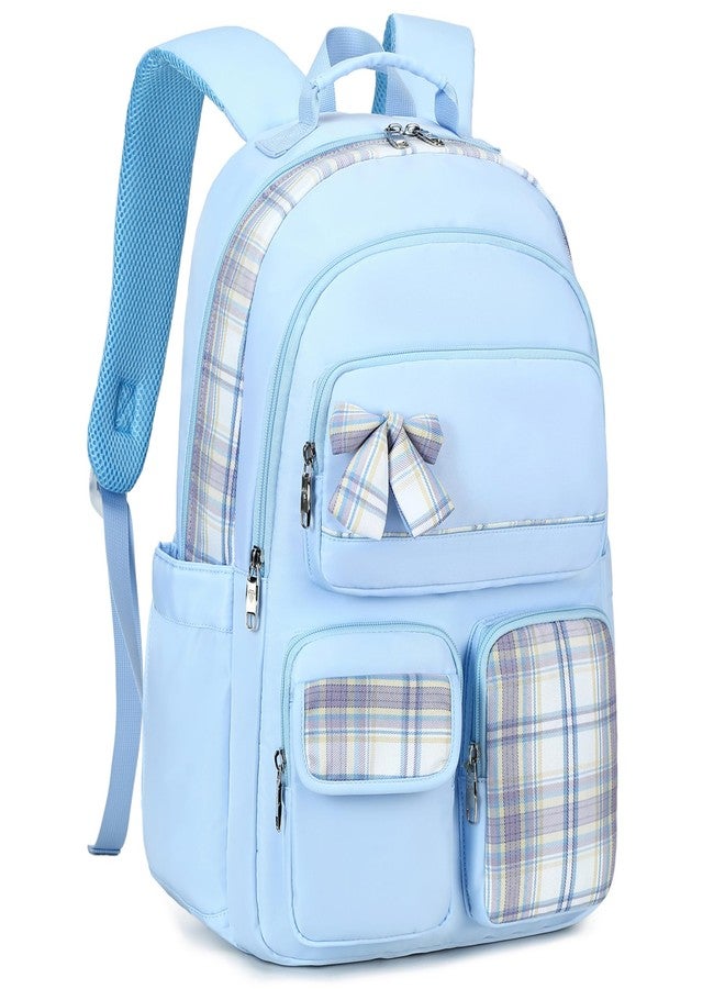 KIDNUO School Backpacks for Teen,Cute College Bags for Women Students Large Bookbag 15.6 Inch Laptop School Bag Kids Kindergarten Elementary Casual Travel Daypacks Backpack for Girls Blue - Image 1