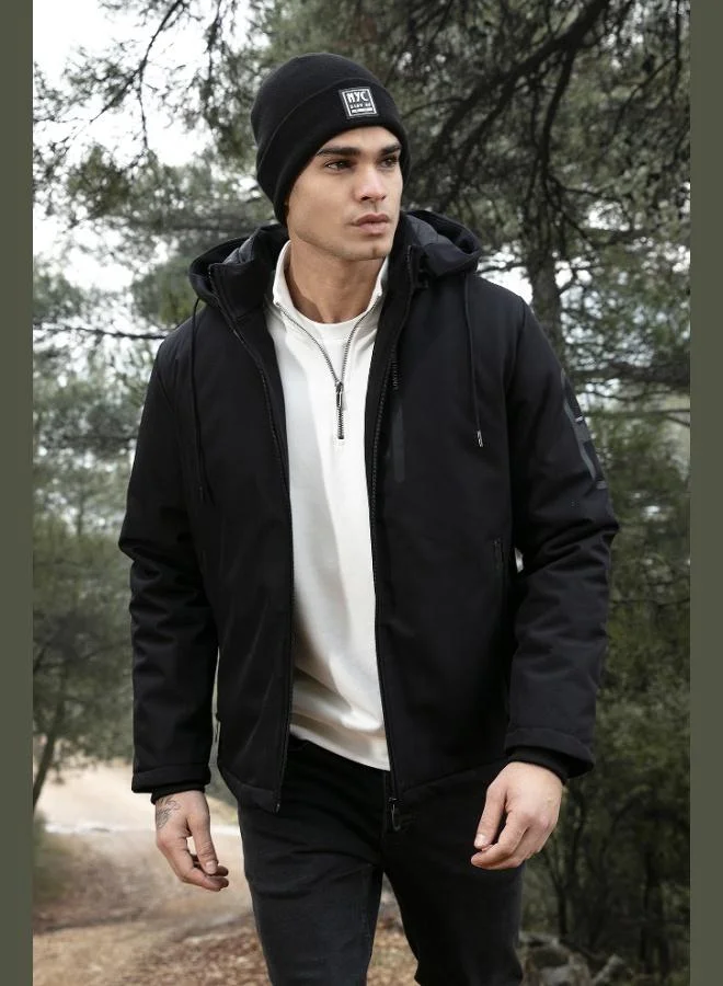 Buratti Regular Fit Jacket with Detachable Hood and Pockets, Men's Jacket 497ALBERT