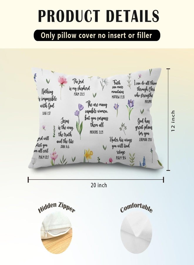 JINYO Bible Verse Pillow Covers 12x20 inch, Christian Gifts for Women Men, Christian Room Decor, Christian Pillow, Bible Verse Decor, Bible Pillow Cover, Bible Gifts for Women Men - Image 5