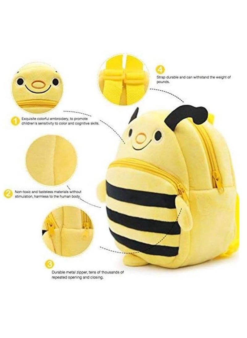 Mini Backpack Kids Cute School Shoulder Bag Toddler Plush Small Backpack Baby Schoolbag Preschool Bag Gift Bee  - Image 3