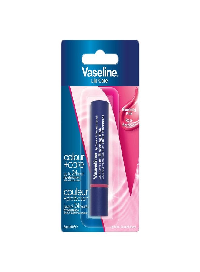 Vaseline Lip Care | Colour+Care Blooming Pink Tinted Lip Balm Stick | up to 24Hr* moisturization | with manuka honey | 3g - Image 1