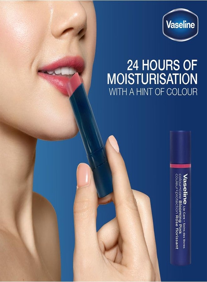 Vaseline Lip Care | Colour+Care Blooming Pink Tinted Lip Balm Stick | up to 24Hr* moisturization | with manuka honey | 3g - Image 4