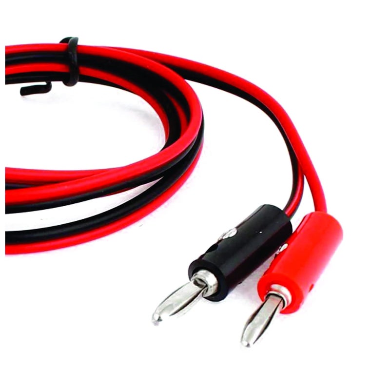 PGSA2Z 4mm Banana Plug to Alligator Clip Test Lead Cable Pair (Red & Black, 1 Meter) – Crocodile Clip to Banana Plug Wire for Multimeter, Power Supply, Lab & Electronics Testing - Image 2