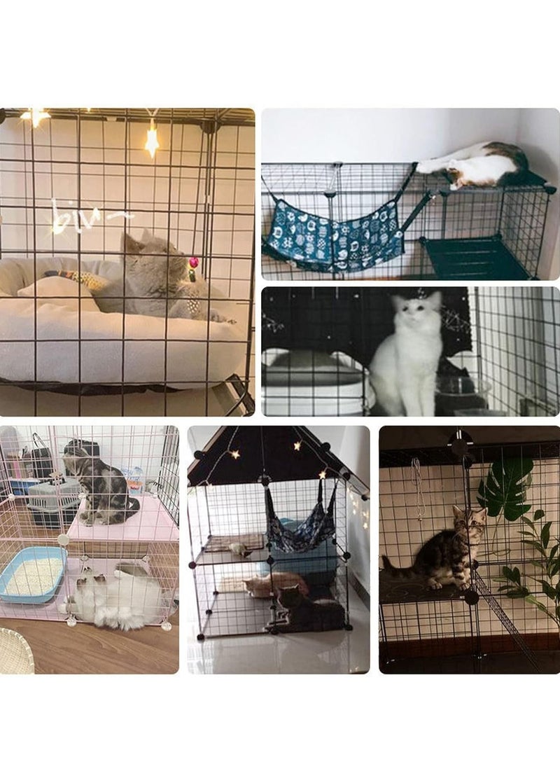 Generic Cat Cages Indoor Collapsible Cat Cage Detachable Metal Wire for 1-2 Cat Pet Cages for Small Animals Metal Small Animal Cage Free Space Cattery for Indoor Balcony  - Image 5