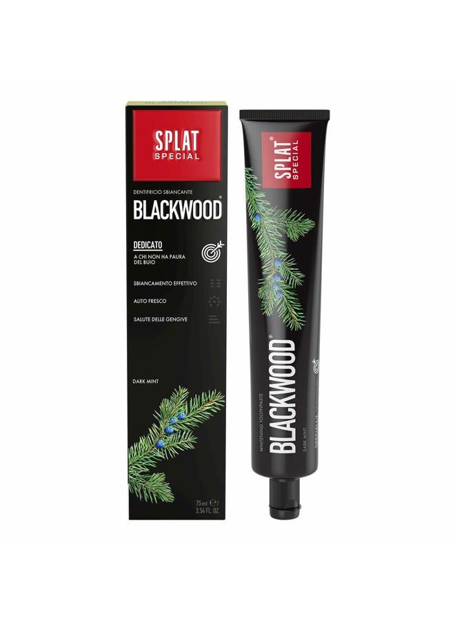 SPLAT Special Black Wood Dark Mint Whitening Toothpaste|Activated Charcoal|Natural|Fights Plaque|Visibly Whitens Teeth|Enamel Protection|Fresh Breath|Gum Health|Cavities Protection|Deep Cleaning|75ml - Image 2