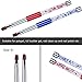 Ycyan 2Pcs Oval & Flat UV Gel Nail Brush Set Rhinestone Handle Professional Nail Art Design Brushes Multi-colored Size 8 - Image 3