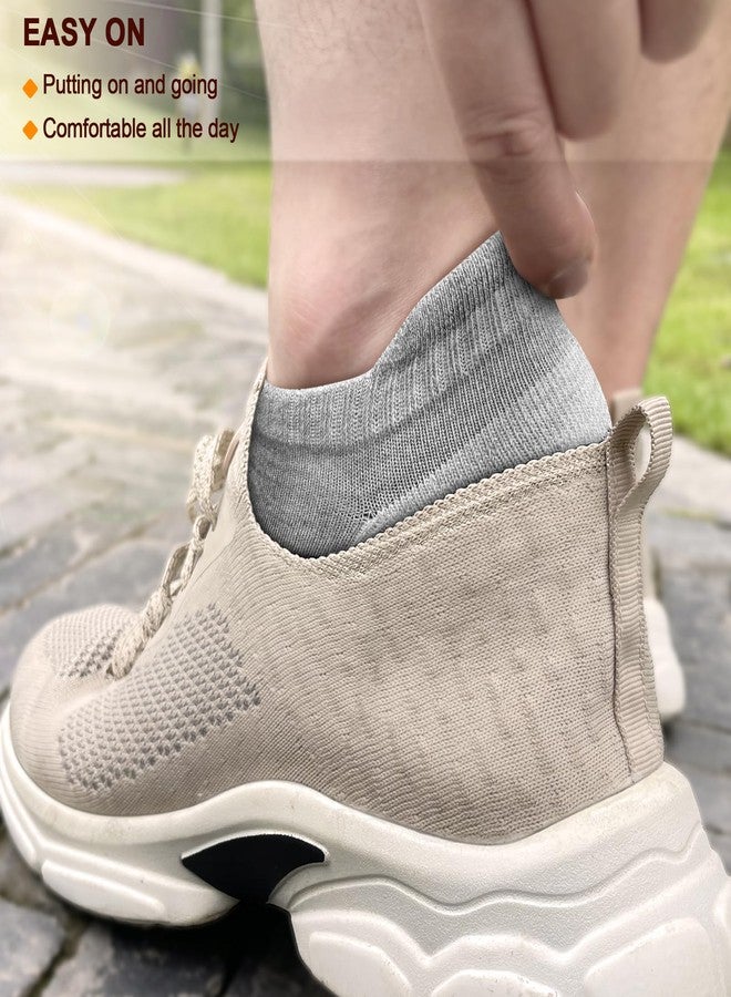 KEMISANT Men Ankle Socks, Athletic Wicking Socks Cushioned For Men Running Walking-Arch Compression Support(6Pairs,Shoes Size:Men 8-9) - Image 2