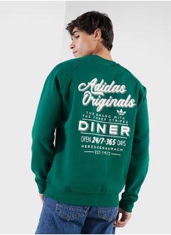 Adidas Diner Text Graphic Fleece Sweatshirt  - Image 1