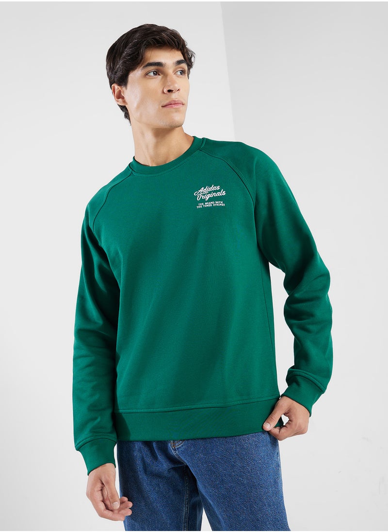 Adidas Diner Text Graphic Fleece Sweatshirt  - Image 2