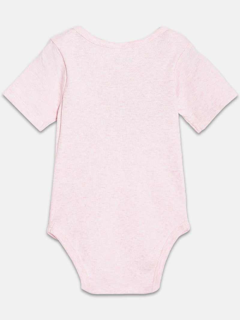 Broon Infant Girls White and Pink Printed Pure Organic Cotton Bodysuit Pack of 2 - Image 5