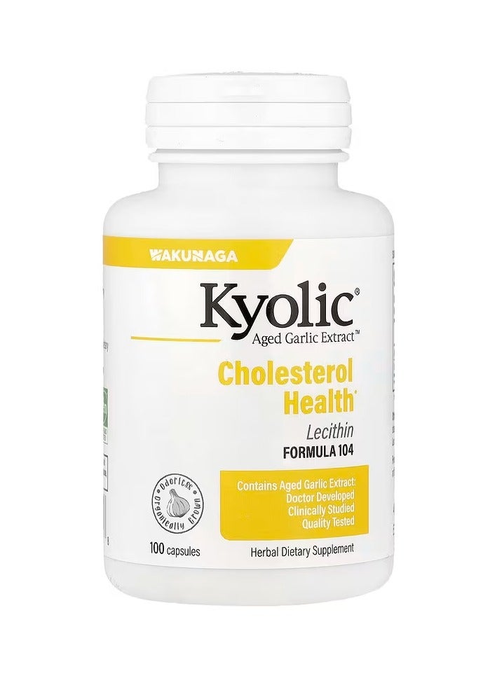 كيوليك مكملات كيوليك، مستخلص الثوم المعتق مع الليسيثين، تركيبة الكوليسترول 104,100 كبسولة