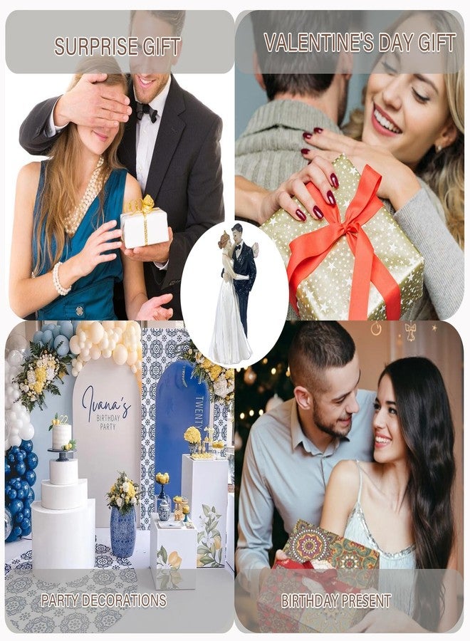 CHELEI2019 5.1" Wedding Cake Toppers Bride and Groom Figures Ornament Toy Gifts Party Decor - Image 4