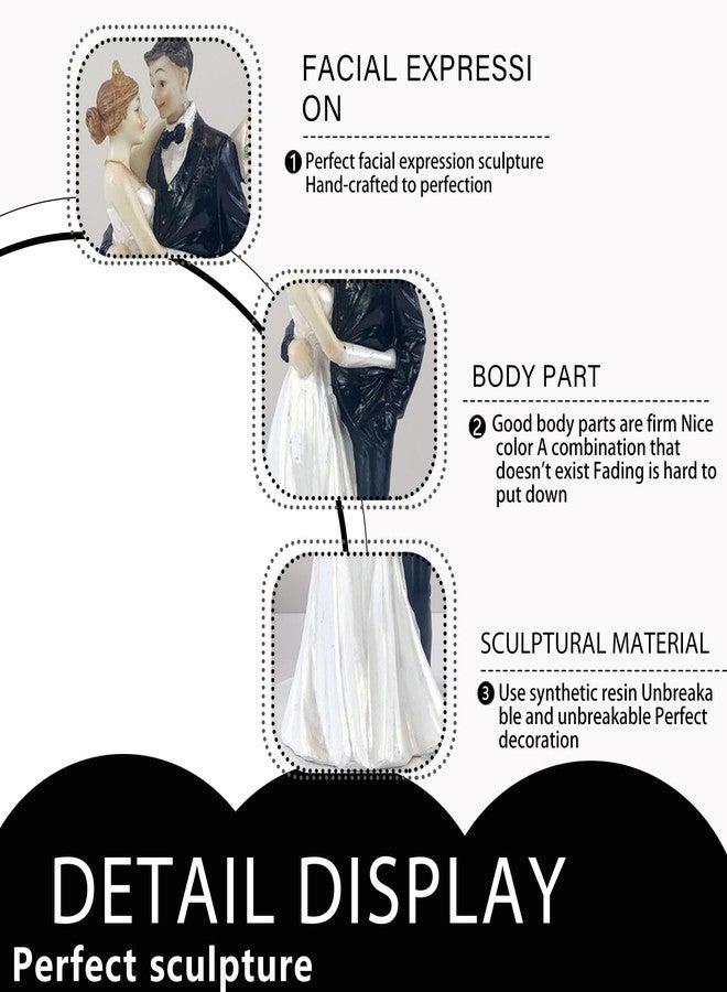 CHELEI2019 5.1" Wedding Cake Toppers Bride and Groom Figures Ornament Toy Gifts Party Decor - Image 3