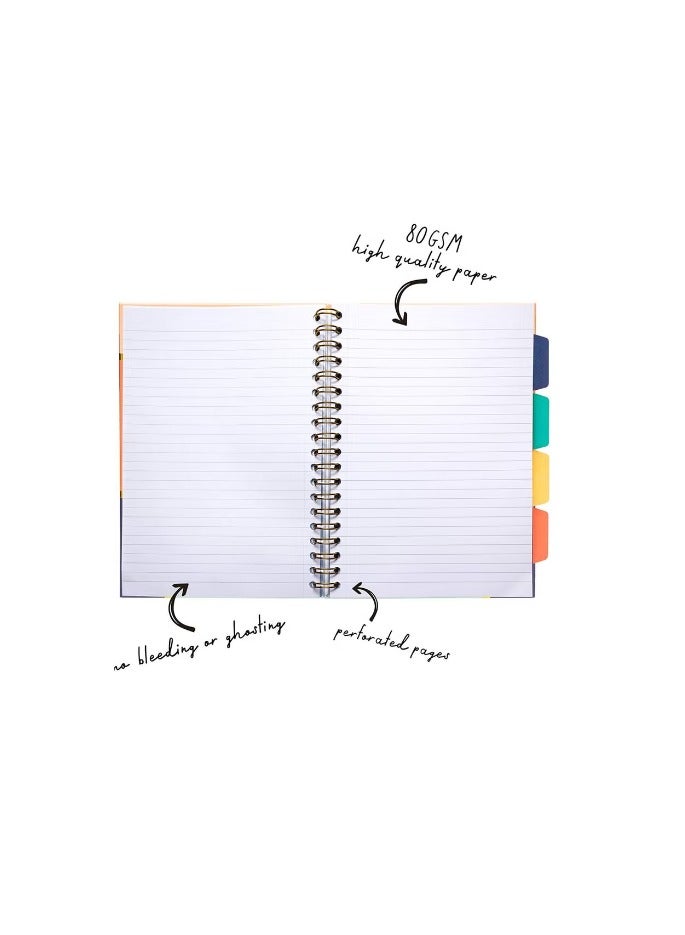 Pukka Pad B5 Size Colour Wash Project Notebook With Four Divisions - Image 2