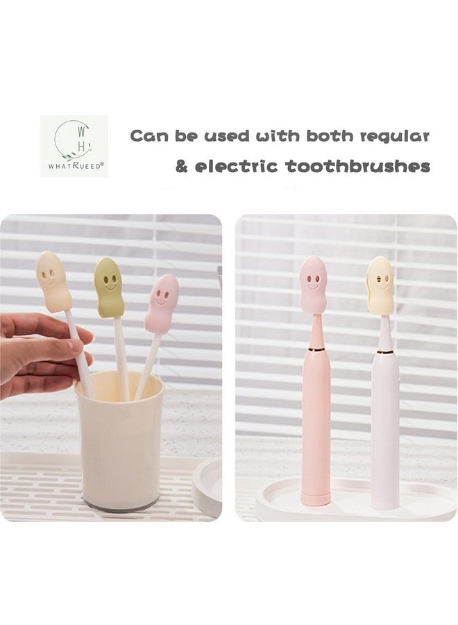 whatUneed Travel Toothbrush Head Cover Case for Kids, Children Silicone Protector Cap, Dustproof Toothbrush Protect Case (Set of 8) - Image 3