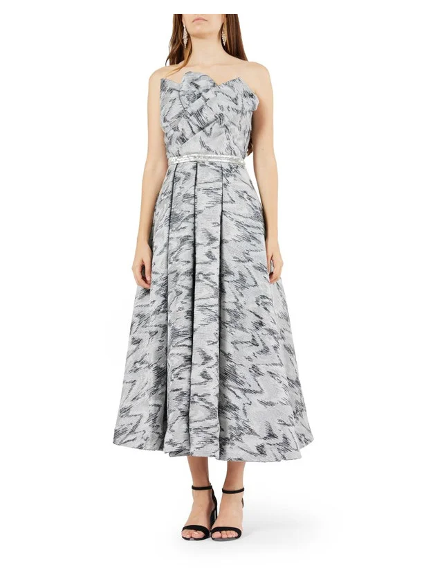 Amri Printed Taffeta Dress