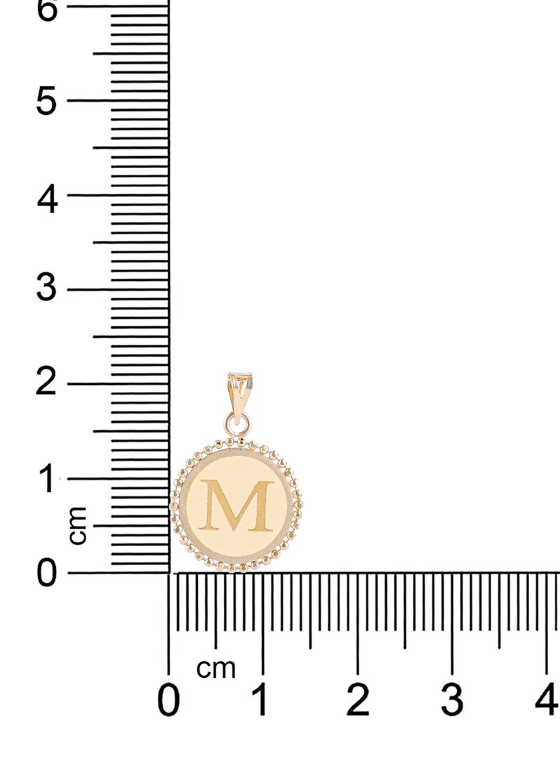 BAFLEH JEWELLERY 18K Gold 'M' Pendant Necklace - Image 3