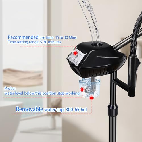 Fuehomue Professional Facial Steamer on Wheels, 2-in-1 Facial Steamers with 5X Magnifying Lamp, Facial Steamer for Facial Deep Cleaning and Hydration, Facial Humidifier for Spa, Salon and at Home Use - Image 3