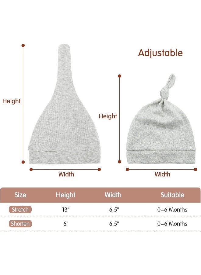 Durio Newborn Baby Hats Mittens Set for Boys Girls Hospital Hat Beanie Infant Caps Baby Gift  - Image 2