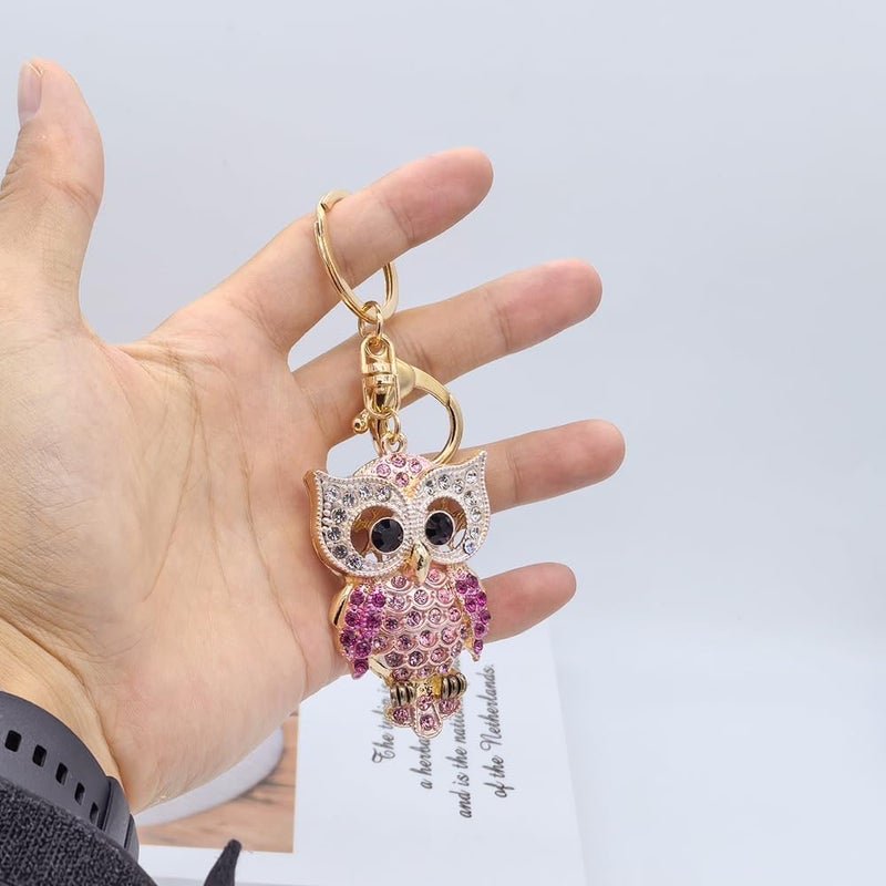 Moydolo Owl Pendant Keychain with Crystal Accents for Women and Girls - Image 3