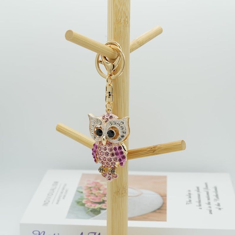 Moydolo Owl Pendant Keychain with Crystal Accents for Women and Girls - Image 4