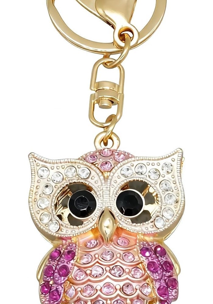 Moydolo Owl Pendant Keychain with Crystal Accents for Women and Girls - Image 1