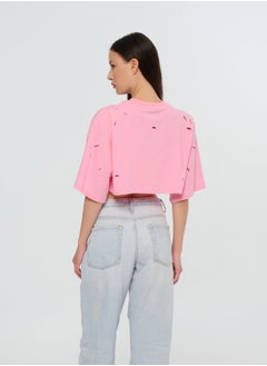 Flashmob Cropped Torn T-Shirt  - Image 3