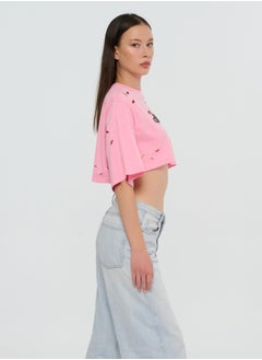 Flashmob Cropped Torn T-Shirt  - Image 4