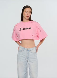 Flashmob Cropped Torn T-Shirt  - Image 5