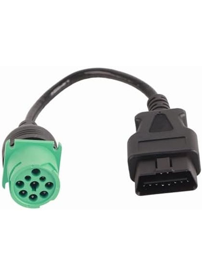 9 Pin Male to 16 Pin OBD2 Truck Diagnostic Scanner Cable Adapter PE Material Flexible Durable - Image 2