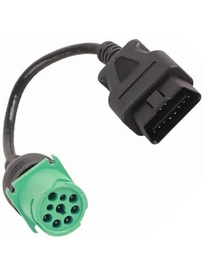 9 Pin Male to 16 Pin OBD2 Truck Diagnostic Scanner Cable Adapter PE Material Flexible Durable - Image 4