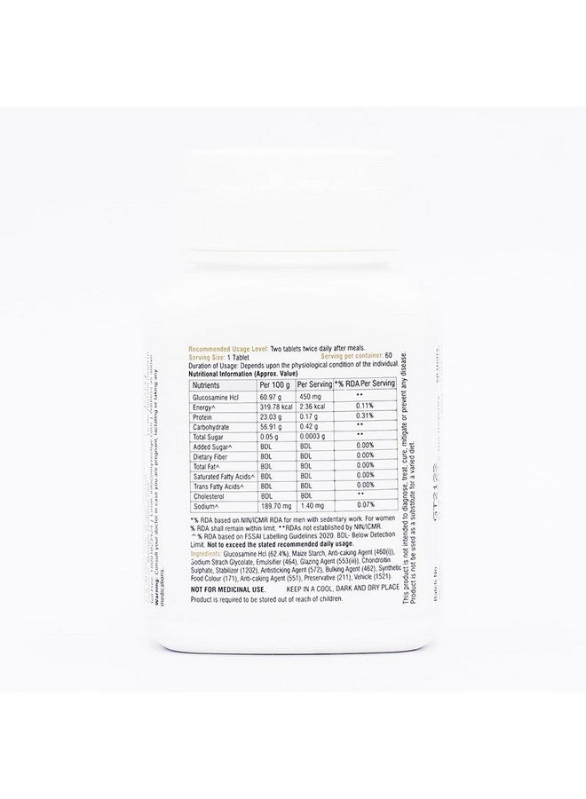 Generic Glucosamine Tablets - 60 Count (Joint Support Formula) - Pack of 2  - Image 2