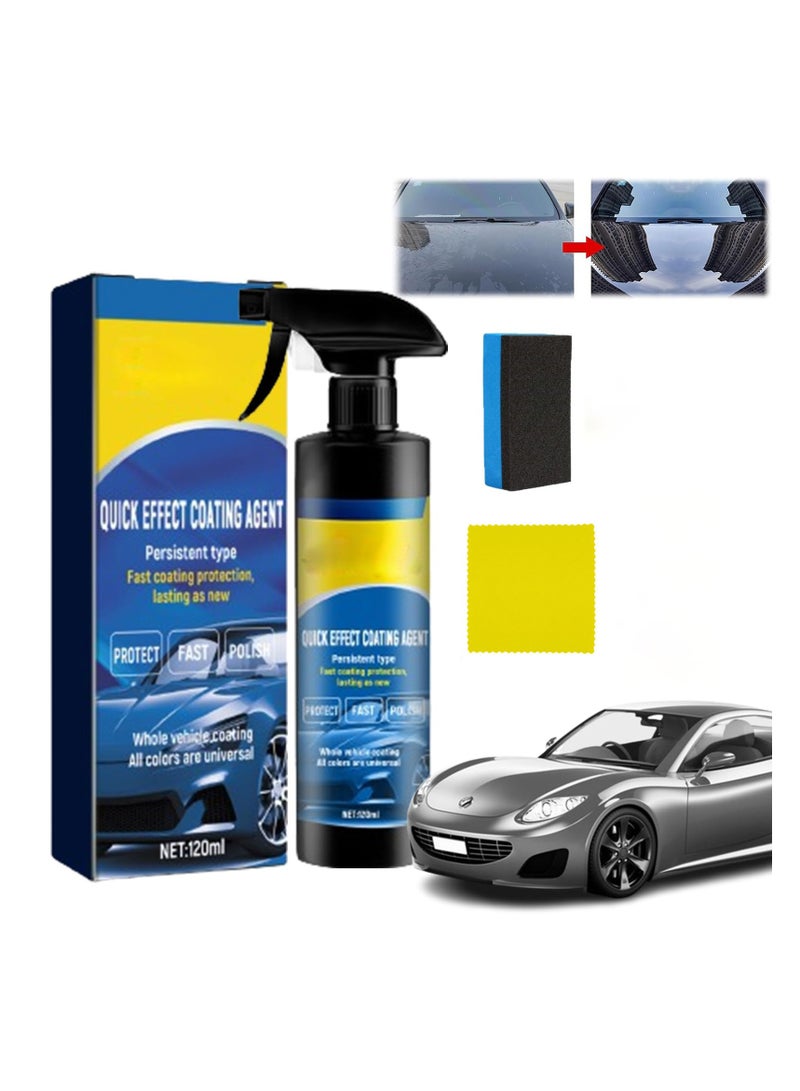 SYOSI Car Coating Spray, Ceramic Coating Polish Spray Wax, Oil Film Emulsion Glass Cleaner, Quick Effect Coating Agent, Quickly Coat Car Wax Polish Spray Waterless Wash, Nano Coating for Cars (1PCS) - Image 1