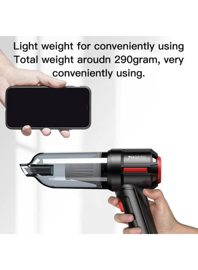 Yesido VC03 4500Pa Rechargable Wireless Mini Portable Hand Held Vacuum Cleaner - Image 5