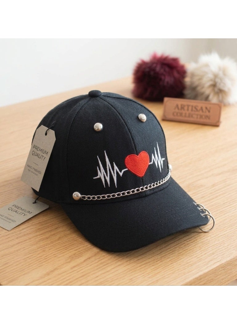 Elegant Black Rings Cap for Women | Shop Stylish Accessories Now - Image 1