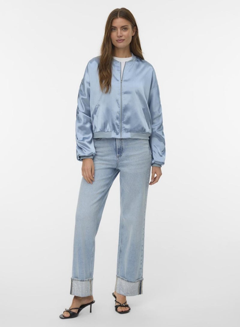 VERO MODA جاكيت بومبر ساتان - Image 1