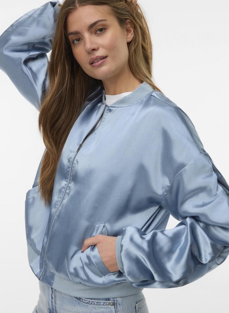 VERO MODA جاكيت بومبر ساتان - Image 3