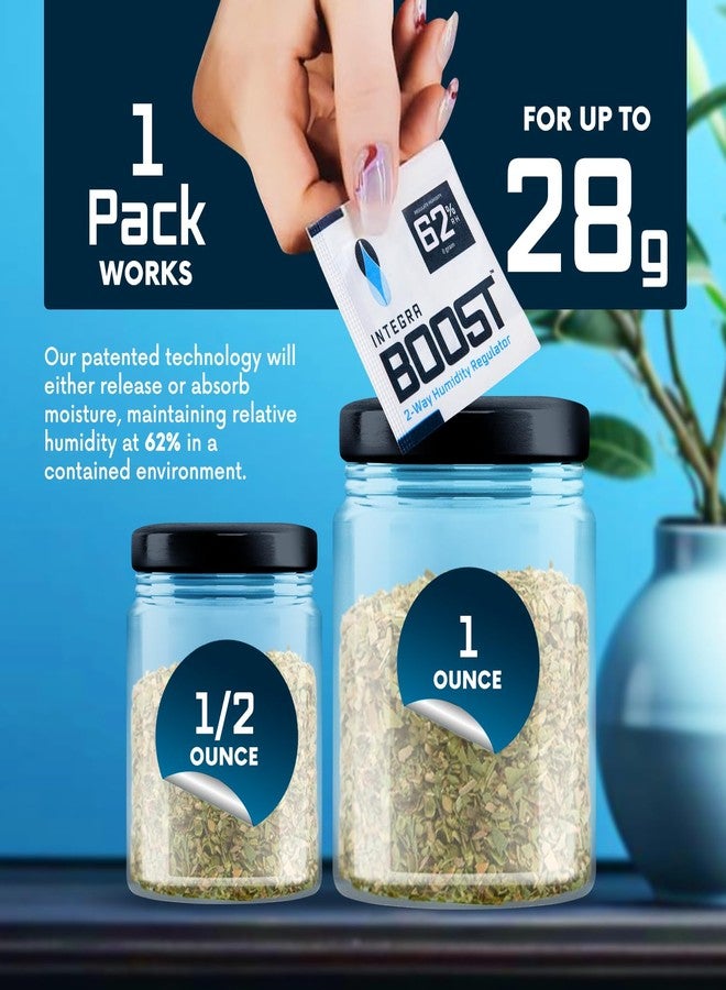 Integra Boost 62% RH, 2 Way Humidity Control Packs – 8g Size for Storing Up to 1oz – Pack of 6 Moisture Absorbers for Small Jars & Containers – Humidifier Packets for Herbs & Spices in Resealable Bag - Image 3