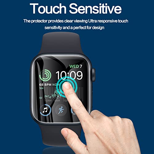 YMHML 8 Pack Screen Protector Compatible for Apple Watch 44mm SE 3 / SE 2/1 Series 6/5 / 4, [Upgrade Flexible Film] Soft HD Clear Anti-Scratch Film for iWatch Accessories - Image 4