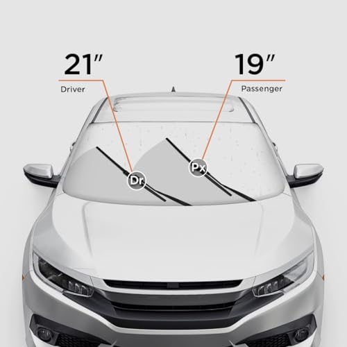 myTVS Crystal Wiper Blade | Premium All-Season Windshield Wiper for Cars | Set of 2 | Size 21" x 19" Inches - Image 5