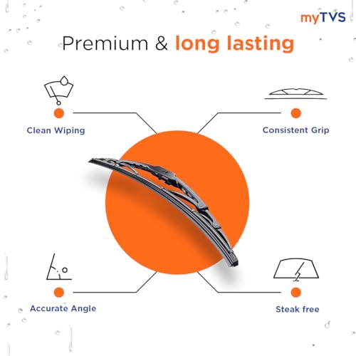 myTVS Crystal Wiper Blade | Premium All-Season Windshield Wiper for Cars | Set of 2 | Size 21" x 19" Inches - Image 4